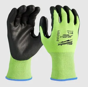 Milwaukee High Visibility Cut Level 2 Polyurethane Dipped Gloves