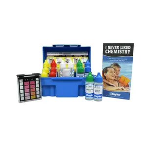 Taylor K1005 9-Way Test Kit for Free Chlorine, Total Chlorine, Bromine, pH (acid & base demand), Alkalinity, Hardness, CYA (DPD)