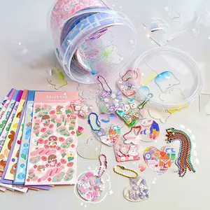 Girls' Creative DIY Sticker Set, Stickers Kit, Includes Goo Cards & Stickers, Complete Scrapbook Materials, Fun Art Supplies for Kids