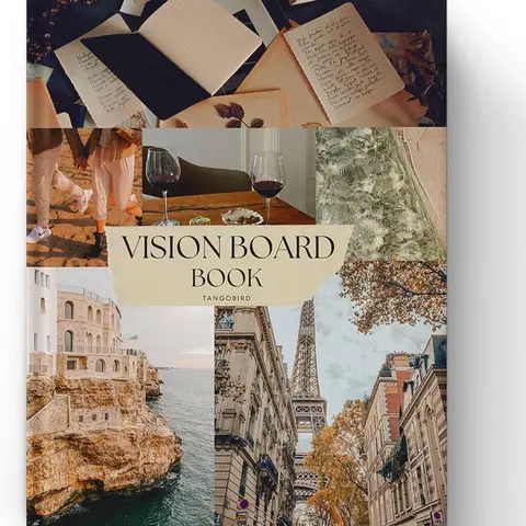 Vision Board Book - 1000+ Motivational Images, Quotes, Cutouts, Clip Art, Perforated Easy-Use Pages for Manifestation, Goal Setting, Creativity Boost, Journal Supplies, Gifts for Adulting Women, Fun Activity for Groups, Living Space Beautiful Piece