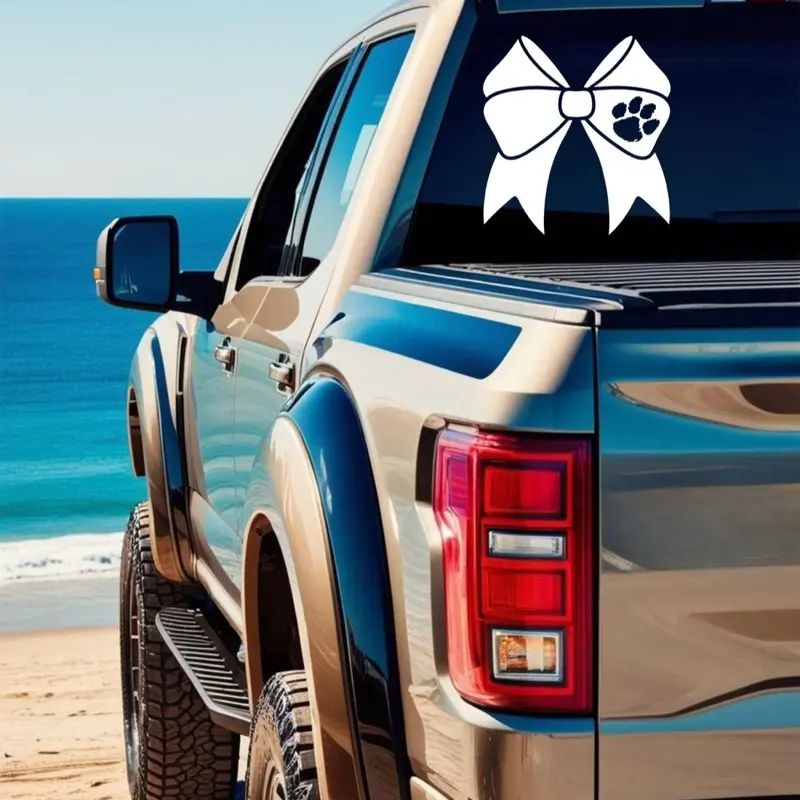 Clemson Bow Decal for Car Yeti Cup Cooler or Any Hard Surface Awesome Design Perfect for Vehicle Personalization