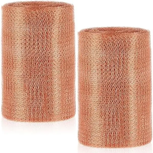 3rd Gen Copper Mesh Rodent Control Kit, 100% Pure Copper Wool for Slugs Snail Pest Bird Mice Rat Control, 2 Rolls Mesh Roll Wrap Wire with Scissors