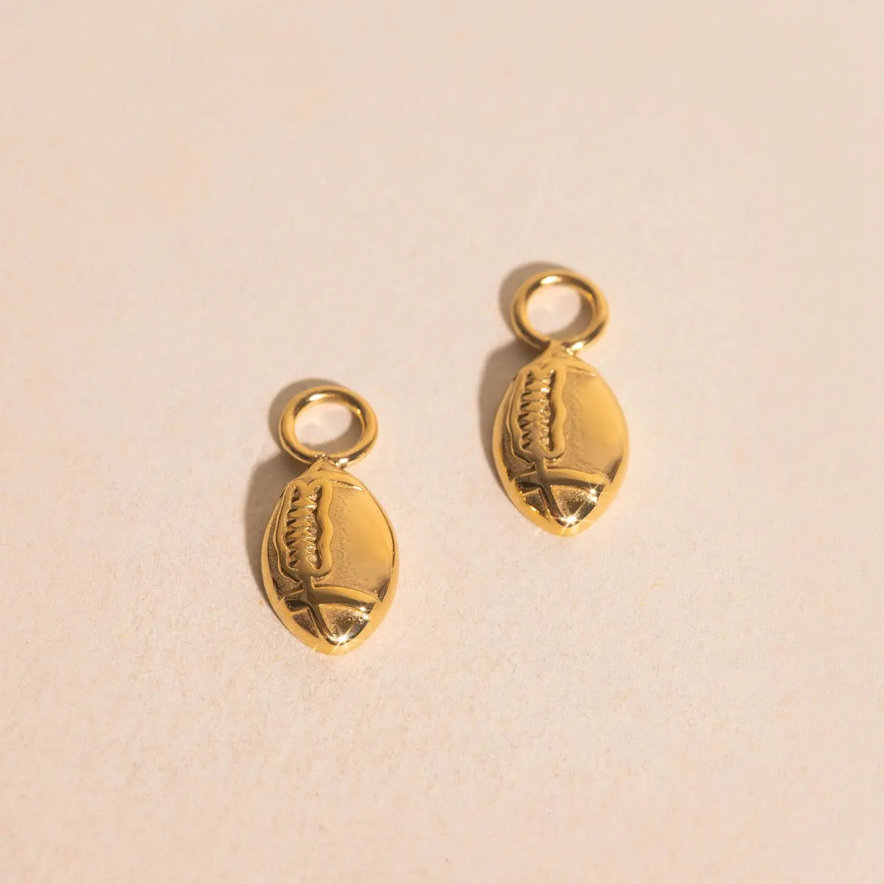 Football Huggie Hoop Charms