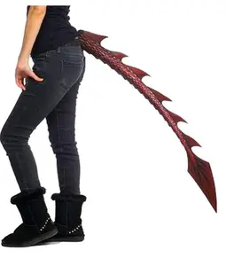 Red/Black Dragon Tail - 40" - Costume Accessory - Unisex - One Size