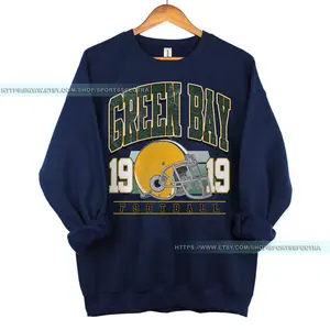Green Bay Football Vintage Sweatshirt T-Shirt,Retro Green Bay Packer Varsity Crewneck Sweatshirt,Green Bay Long Sleeve,Packer Fan Gift FML5, Birthday Gifts, Gifts For Him, Collaborative Shirt, Unisex Cotton Shirt - Soft& Comfortable, Gift For Fan