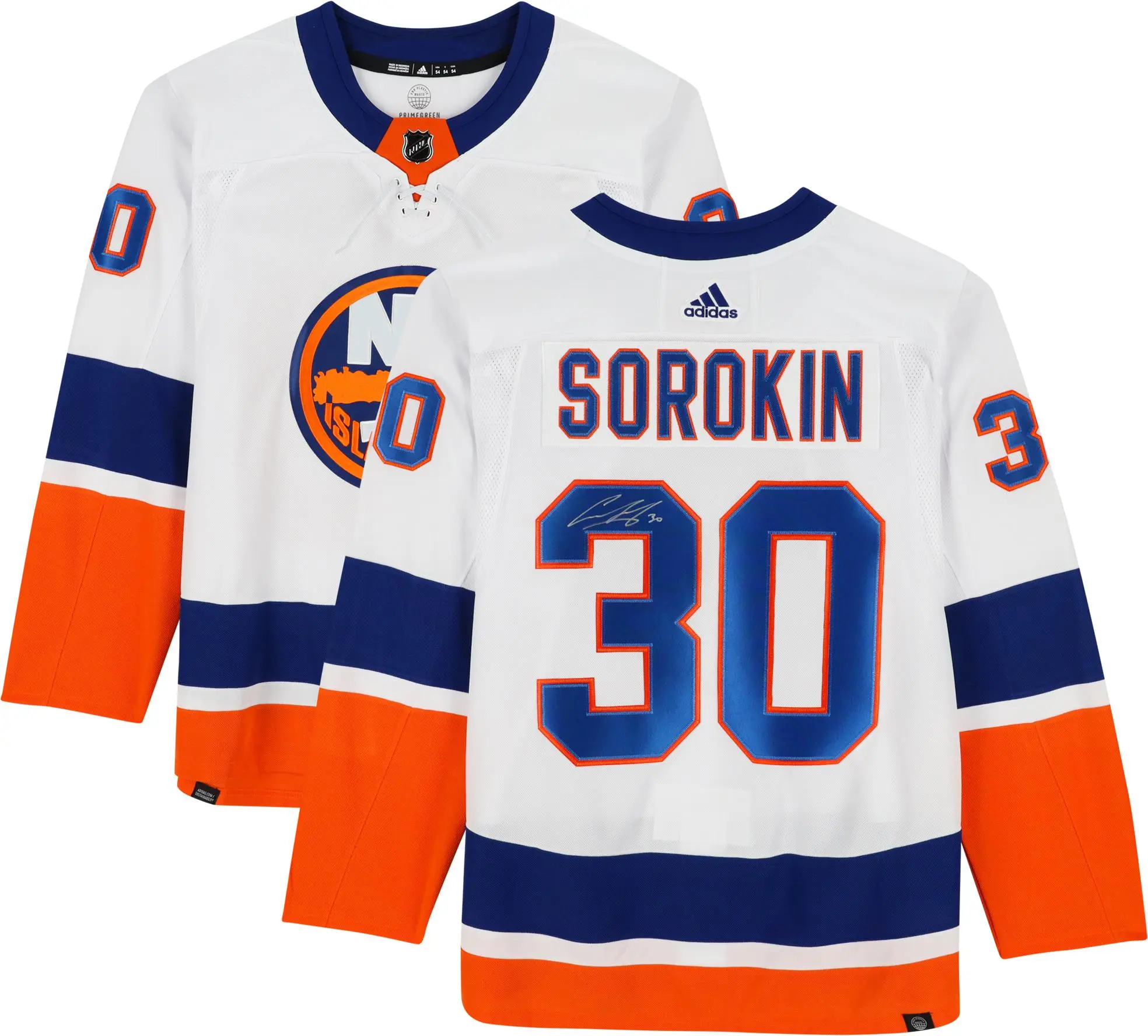 Ilya Sorokin New York Islanders Autographed White Adidas Authentic Jersey - Fanatics Authentic Certified