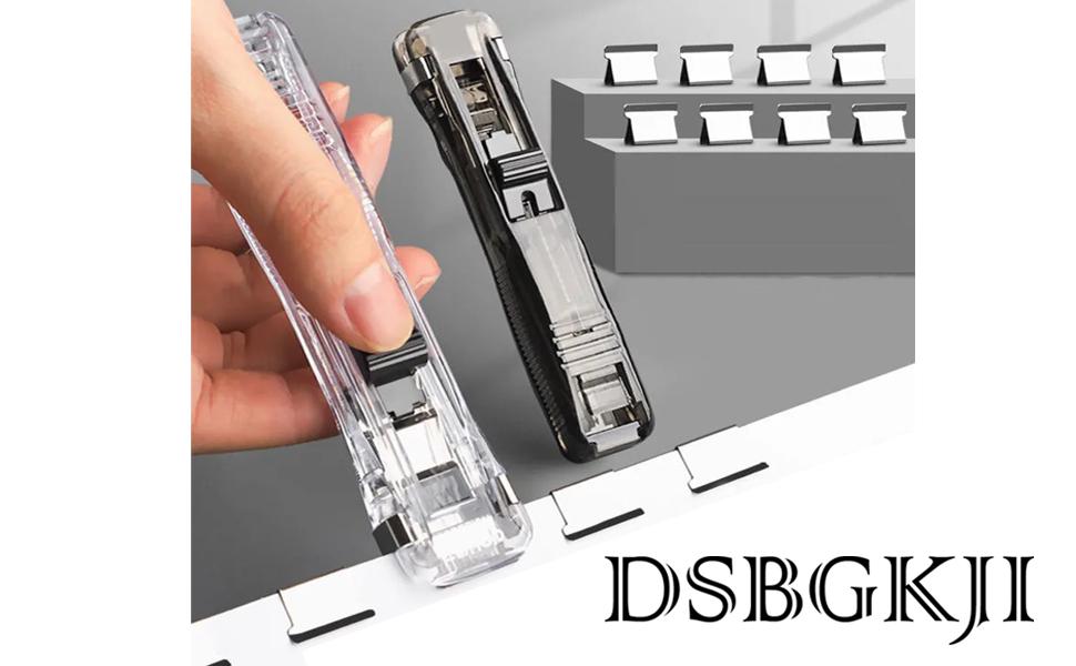 2 Pcs Handheld Reusable Creative Stapler Push Stapler Clips Paper Clamp ...