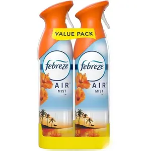 Febreze Odor-Fighting Air Freshener, Room Freshener, Air Effects - 8.8 Ounce - 2 Count (Pack of 1) (Hawaiian Aloha)