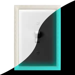 Glow in the Dark Light Switch Frame - Quick & Lasting Glow, Durable Plastic Build, Effortless Installation with Adhesive Stickers, Universal Design for Hallways & Kids' Rooms