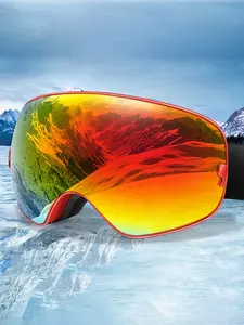 Unisex Ski Goggles OTG Snowboard Eyewear, Sports Sunglasses, Anti-Fog Detachable Lenses, Uv400 Protection, Sporty Style, Fall & Winter Use