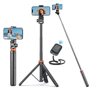 Upgraded 61" Phone Tripod with Wireless Remote & Selfie Stick Multi Role Extendable Stand for iPhone 13-16 & Android Travel Friendly