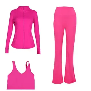 Zip Up Sports Jacket ，Outdoor Coat，Sports Jacket Breathable Workout Outerwear ， Yoga Set， Workout Clothes  Fitness Suit ， Yoga Pants ，Breathable Yoga Top， Sports Bra