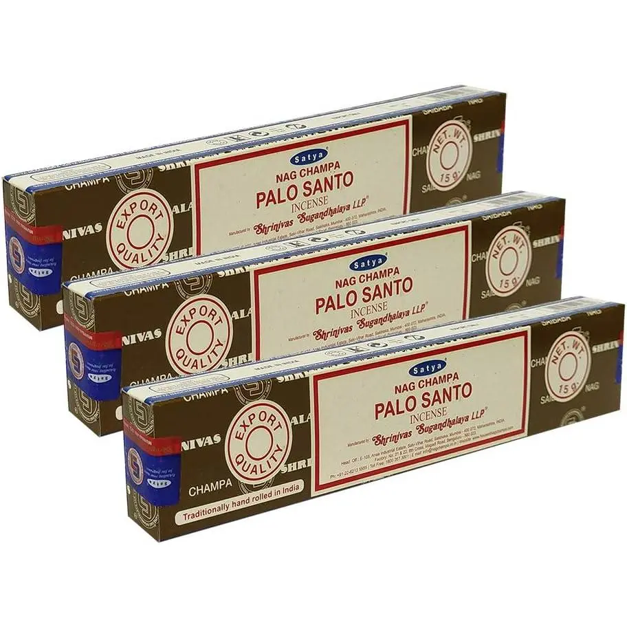 Satya Nag Champa Palo Santo Incense Sticks 15gmx3 Pack (45 GMS)