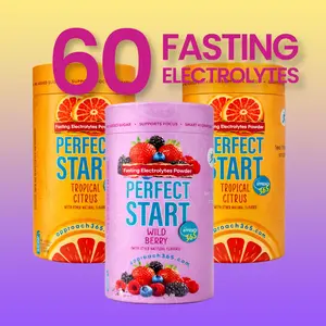 Perfect Start Electrolyte Powder Bundle – Pack of Three (2 Tropical Citrus + 1 Wild Berry) | Sugar-Free Hydration Sticks