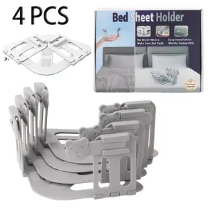 Bed Sheet Holder with Locking Clips, Cute Bear Accessories-Corner Fitted for Standard Mattress Sizes | Durable Bedding Accessories | Lock Sheet Holders Keep Sheets Tight | Heavy Duty Bed Sheet Corner Fixing Device，Valentine's Day gift
