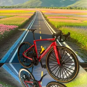 New Alloy Bicycle Model 1:8 Scale, Realistic Mountain Bike Downhill Road Bike, Decorative Ornament Gift Toy, Party Birthday Easter Present