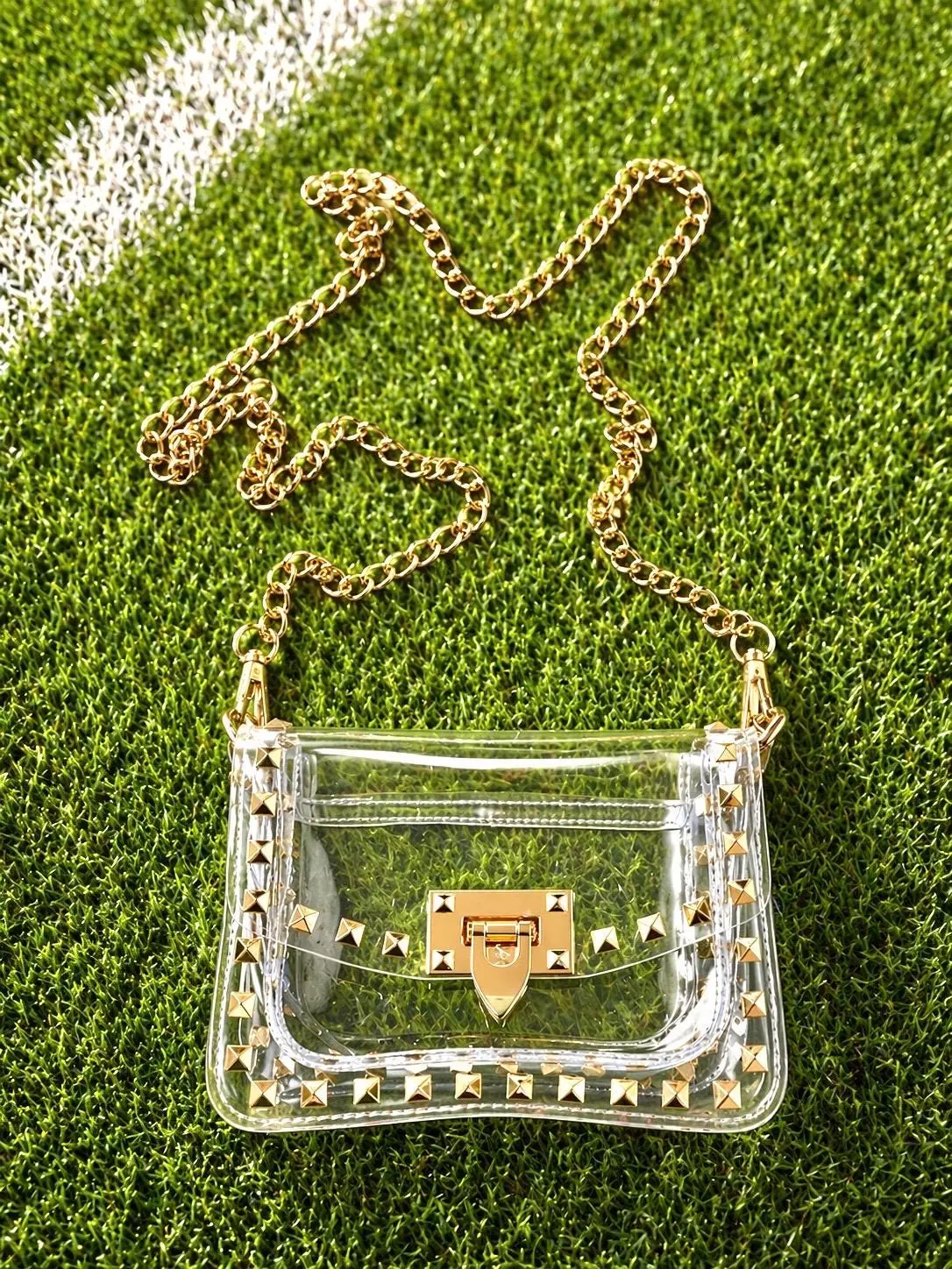 Studded Clear Gameday Stadium Crossbody Bag