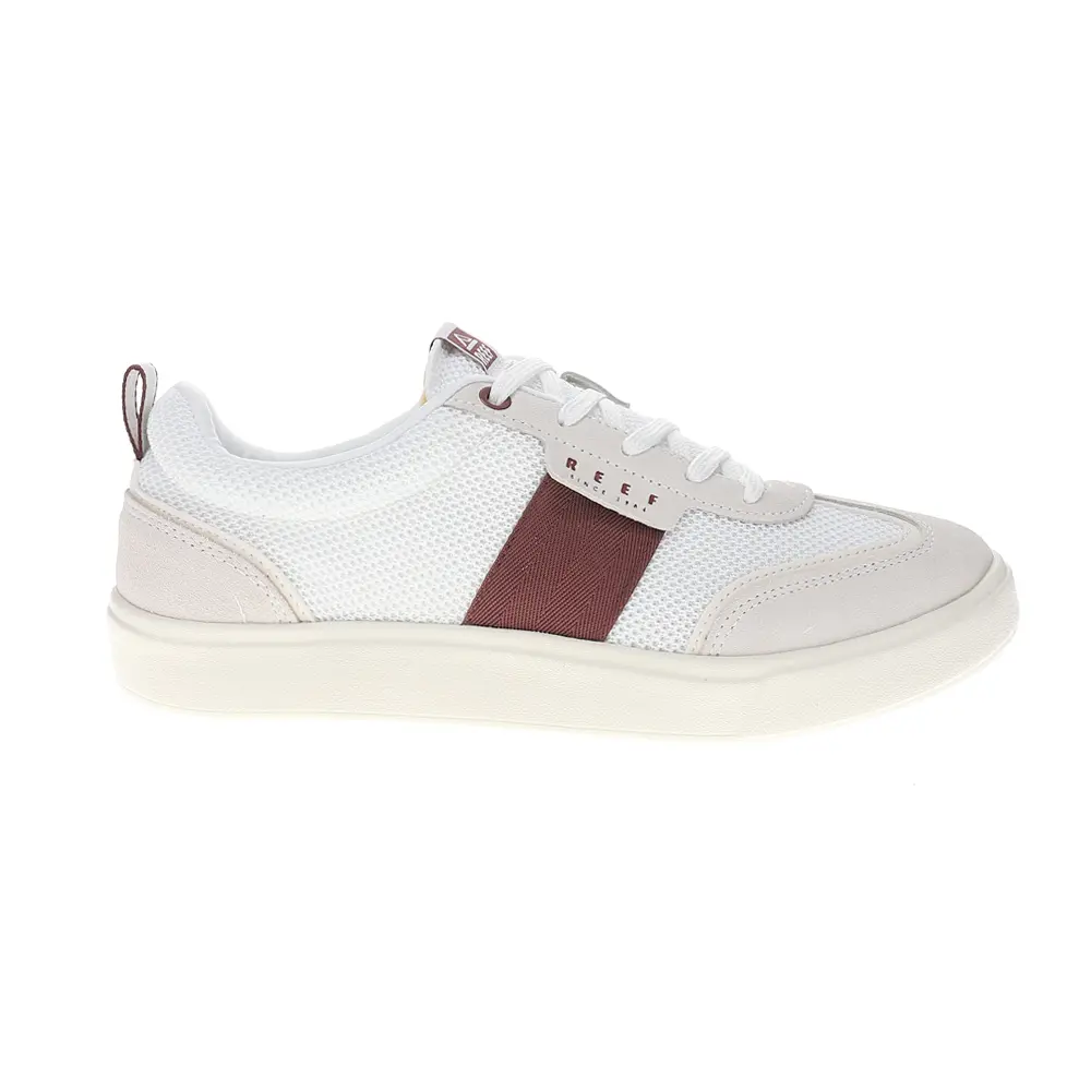 Reef Mens Swellsole Triton Lace Up Sneakers Shoes Casual - White