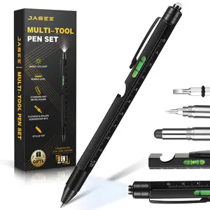 9 in 1 EDC Multitool Pen with LED Light | USB Stylus Ballpoint Pen for Office & Outdoor | Cool Gadgets Gifts for Men