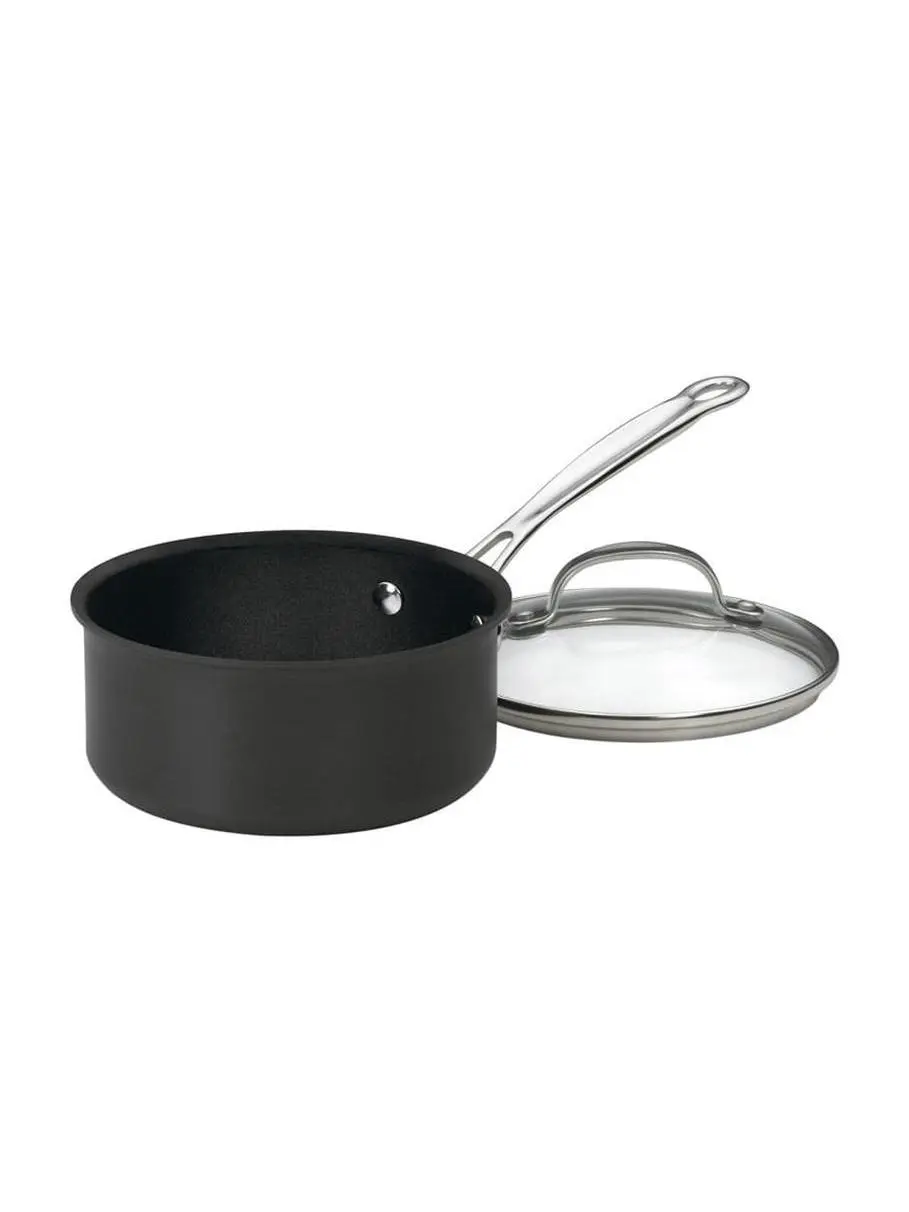 Cuisinart 6242432 1.5 qt. Chefs Classic Stainless Steel Sauce Pan with Lid, Black