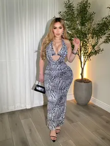 Daring Bombshell Grey Maxi