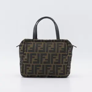 Pre-owned FENDI Canvas Crossbody Bags Zucca FF Small Top Handle Bag Vintage BGP213967