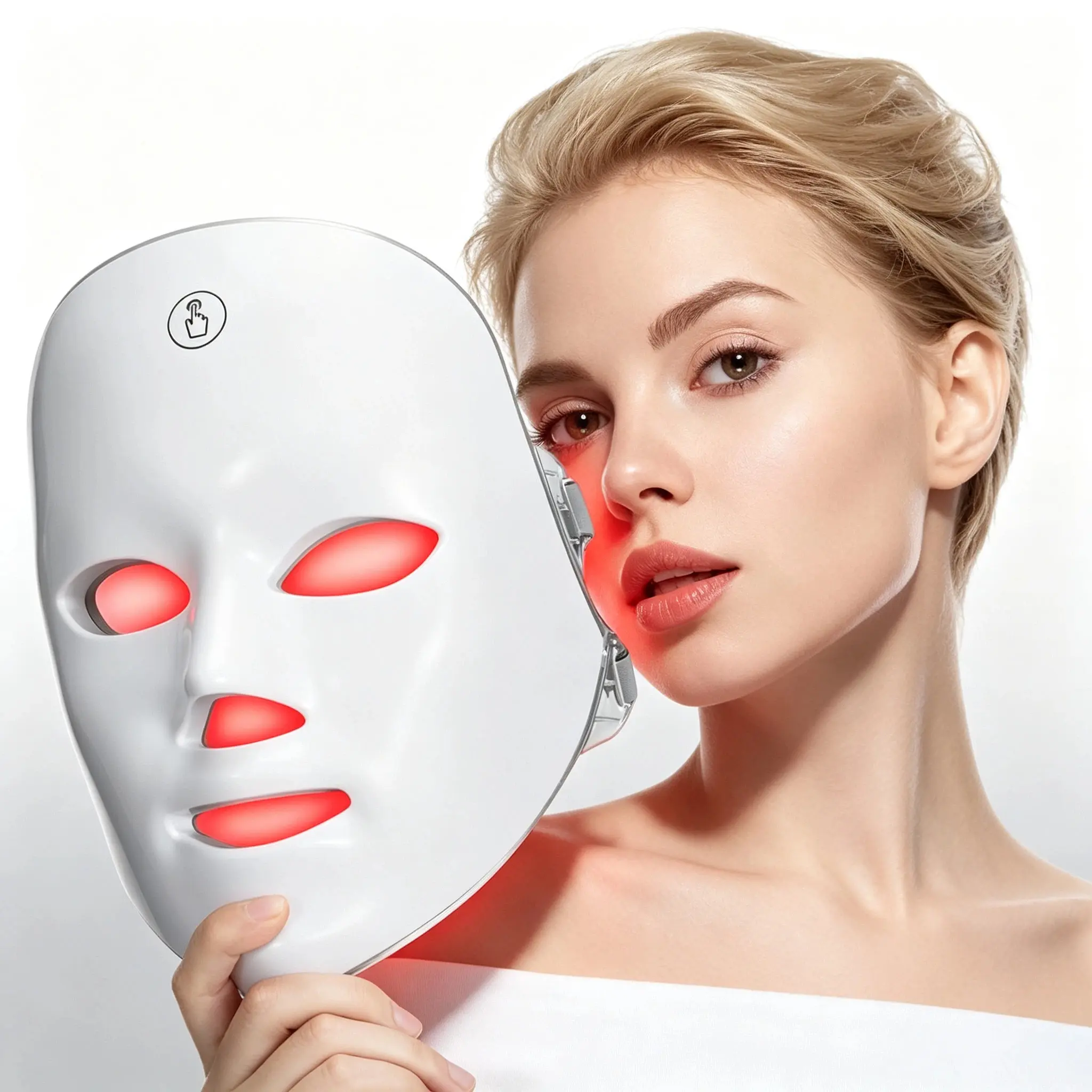 7 Shades LED Facial Mask Cordless Rechargeable Face Beauty Device Daily Home Skin Care Tool Ideal Holiday Gift For Ladies Summer Skincare Present