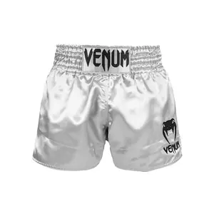 Venum Classic Muay Thai Shorts - Silver/Black