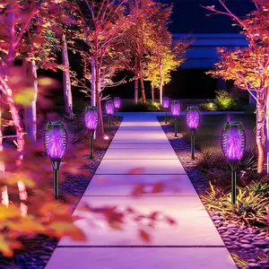 Solar Torch Light LED Outdoor Lighting Decorative Landscape Lamp, Solar Flame Lantern for Garden Path, Holiday Decoration