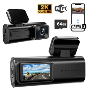 Advanced WiFi Dash Camera 2K Quad HD  for Superior Night Vision 170° Wide Angle G-Sensor Loop Recording Mini Screen Easy Installation Includes 64GB TF Card US Seller