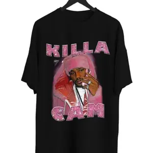 Women's Retro Cam'Ron Giles Hip Hop Music T-Shirt - 90S Classic Streetwear, Short-Sleeve Round Neck Top for Casual Wear