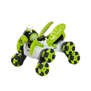 RC Mantis Stunt Car: 8-Wheel Drive, Side Drift, Spray Effect & LED Light Toy