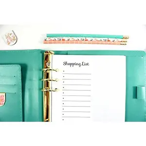 A5 Half Shopping List, Filofax A5 Shopping List Inserts, Carpe Diem A5 Inserts, Pre-punched A5 Shopping List, Filofax A5 Insert