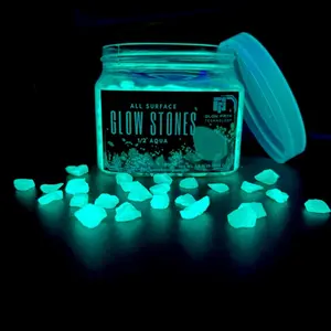 Aqua Glow Stones - 1lb Jar - 1/2 inch - Perfect for landscape and hardscape