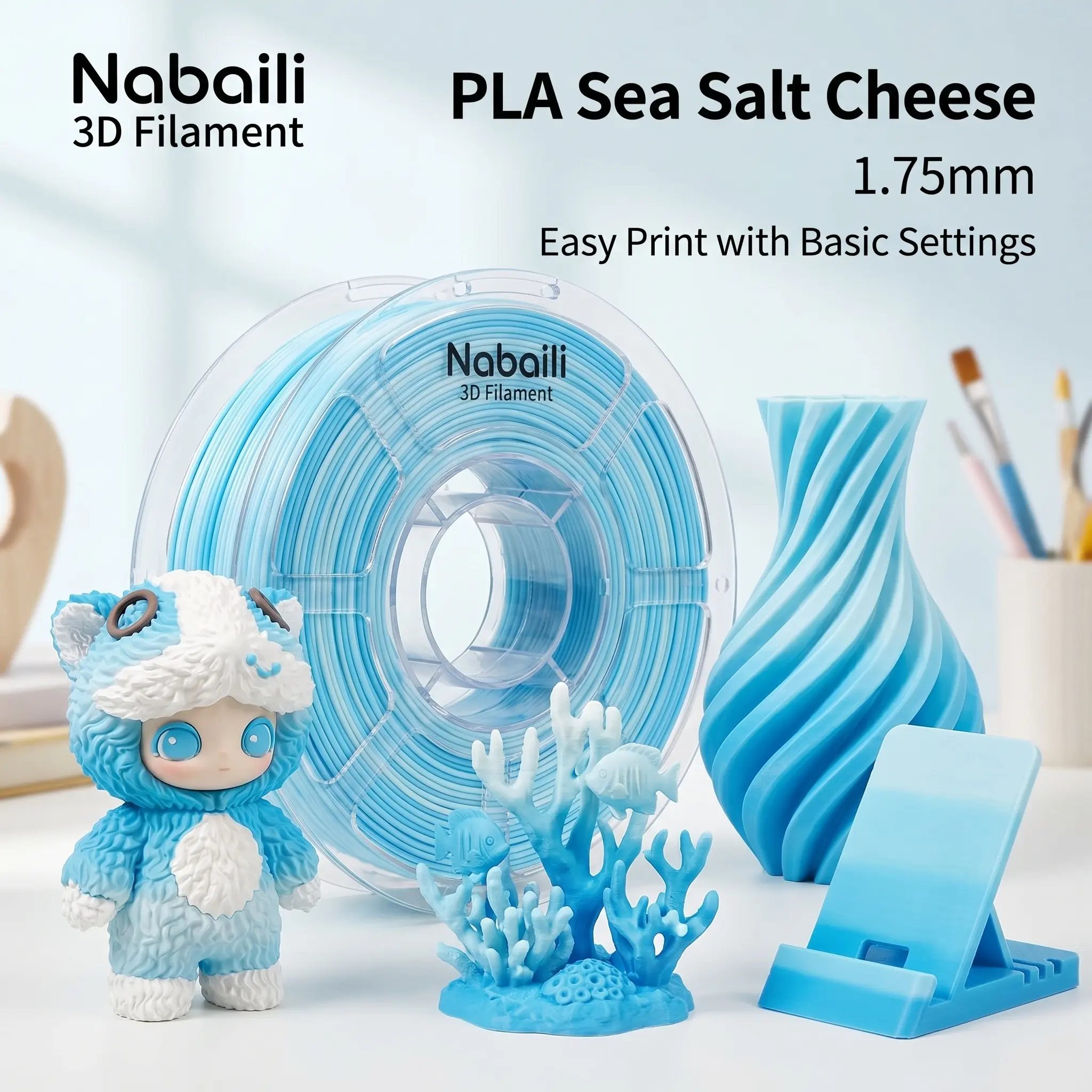 #PLAHYZS PLA Sea Salt 3D Printing Filament, Computer & Office 3D Printing Supplies Accessory