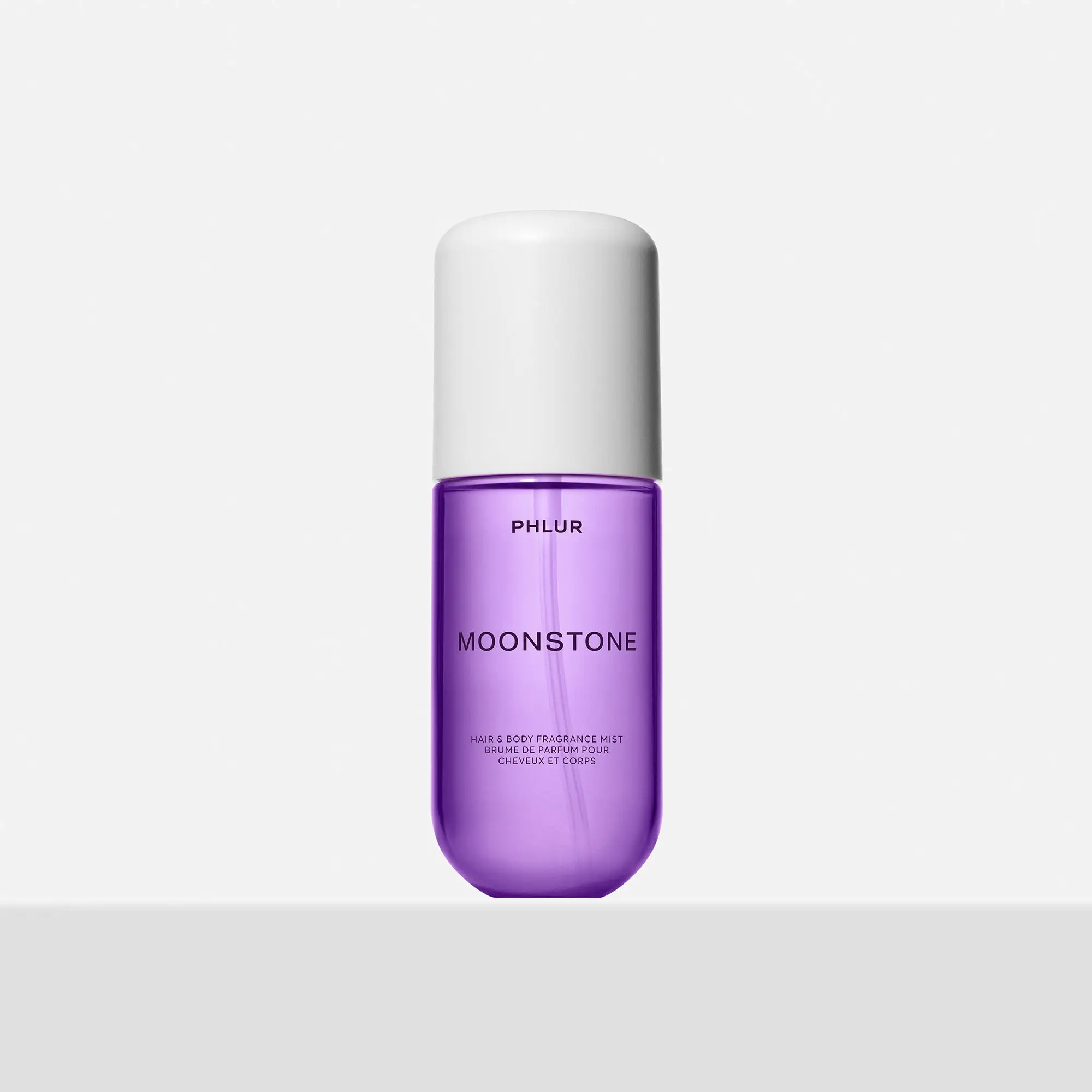 PHLUR Moonstone Body Mist - Travel Size Hair & Body Fragrance Mist with Black Currant, Green Apple, Geranium & Amber (3 fl oz)