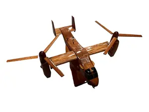 V22 Osprey Osage Mahogany Wood Desktop Helicopter Model