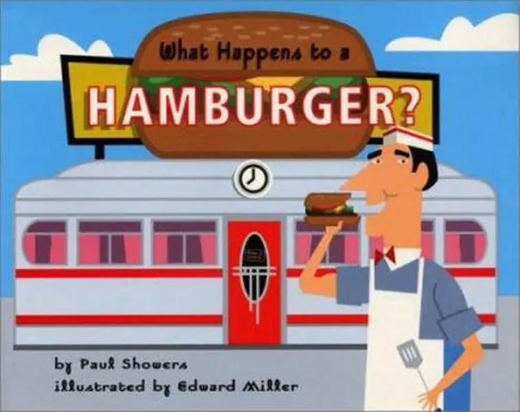 Used Children's Educational Science Book - What Happens to a Hamburger? (Let's-Read-And-Find-Out Science 2) by Paul Showers, 0.45 lb, Illustrated, Learn About Digestion, Read and Find Out About Digestive System