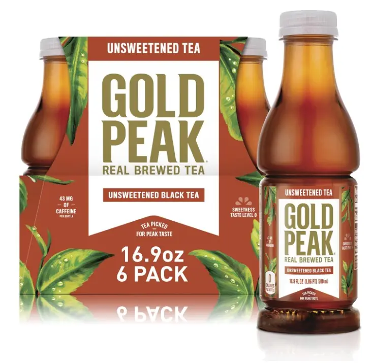Gold Peak Tea, Unsweet Tea, 16.9 fl oz, 6 Pack Gold Peak Tea, Unsweet Tea, 16.9 fl oz, 6 Pack