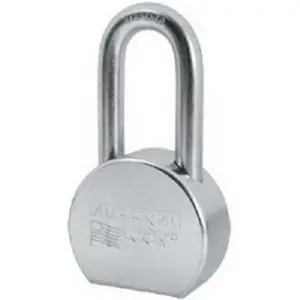 Master Lock A703KA35257 2.5 in. Solid Steel Zinc Plated Lock - Round, Industrial, Hardware, Heavy Duty, Anti Theft Lockable