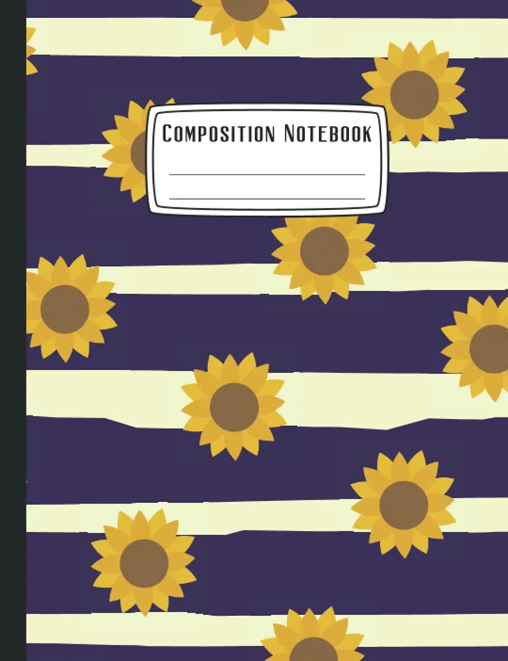 Composition Notebook: Wide Ruled Paper Notebook | Pretty Sunflower Notebook for Kids Teens Students Adults for School College Home