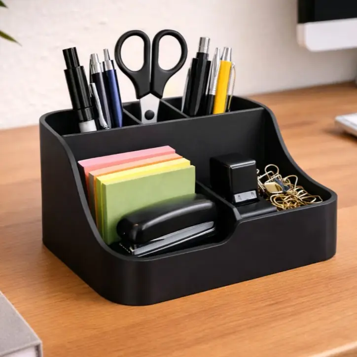 Modern Desk Organizer - Pen Holder, Home Office Supplies Storage Box for Home Organization