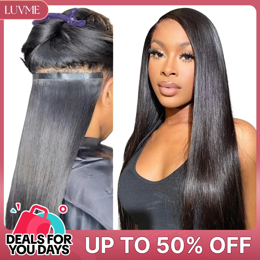 LUVME Clip-Ins 100% Virgin Human Hair Seamless & Invisible Edge Straight/Body Wave/Kinky Curly/Yaki Straight/Messy Curl/Burmese Curl #DealsForYouDays LUVME Clip-Ins 100% Virgin Human Hair Seamless & Invisible Edge Straight/Body Wave/Kinky Curly/Yaki Straight/Messy Curl/Burmese Curl #DealsForYouDays