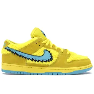 Nike Men's SB Dunk Low Grateful Dead Bears Opti Yellow Skateboarding Shoes, from StockX