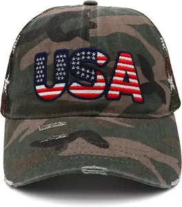 4th of July Hat 250 Anniversary USA Hat American Flag Trucker hat for Women Men Fourth of July Patriotic Eagles Hat