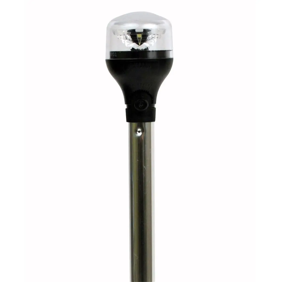 212 MAIN Attwood Marine 5551-PA20-7 20 in. Light Armor Plug-In All-Around Boat Navigation Light - Aluminum Pole, Black, Nightvision Compatible