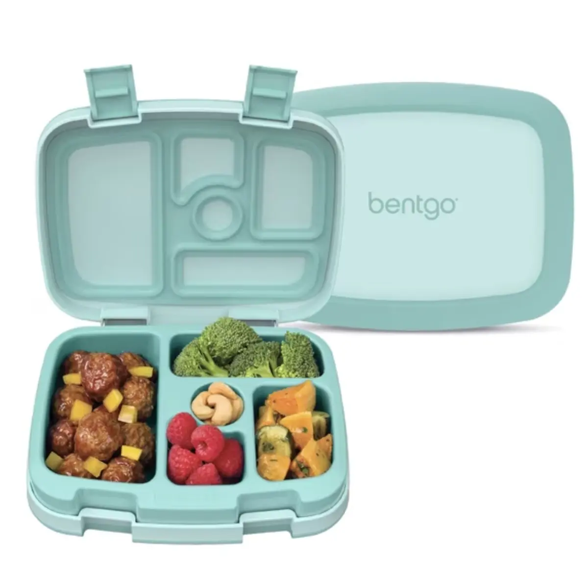 Bentgo Kids Bento-Style 5-Compartment Leak-Proof Lunch Box - Just-Right Portions for Ages 3 to 7, Durable, Drop-Proof, Dishwasher Safe, BPA-Free & Made with Food-Safe Materials