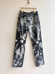 "Pepper" Jeans Distressed Speckled Black and Grey Denim (Reworked)