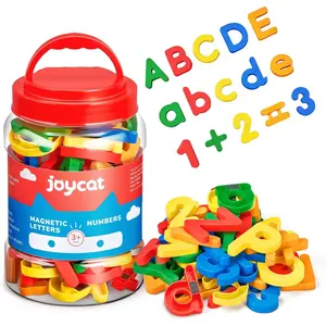 78 Pieces Magnetic Letters Numbers Alphabet Fridge Magnets ABC 123 Preschool Educational Learning Plastic Colorful Toy Set Uppercase Lowercase Math Symbols for Toddlers Kids