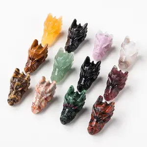 Crystal Dragon Head Natural Healing Crystal Gorgeous Stone Gemstone Jewelry Energy Love Girlfriend Boyfriend Souvenir Valentine Anniversary New Year Christmas Halloween Birthday Gift